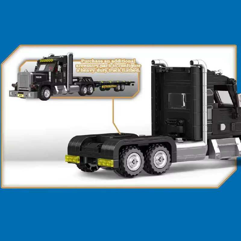 barweer Amerikanischer Schwerlast-LKW, Klemmbausteine, Baukasten, 873 Teile - Bild 4