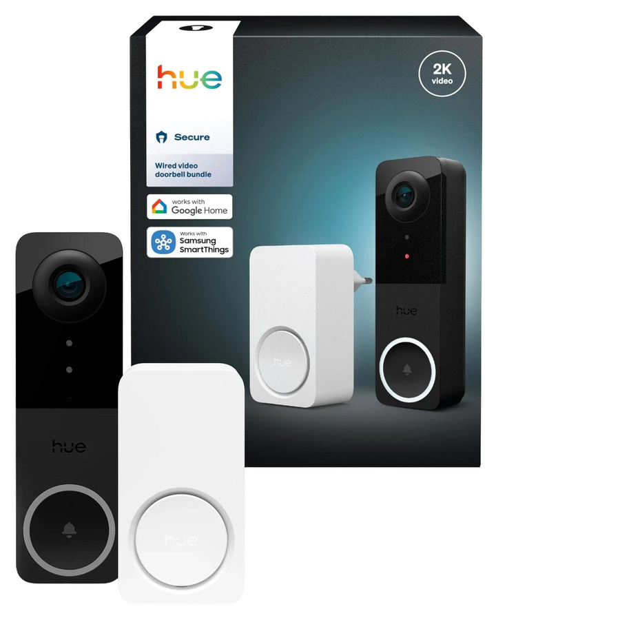 Philips Hue Secure Set Kabelgebundene Videotürklingel und Chime in Schwarz - Bild 3