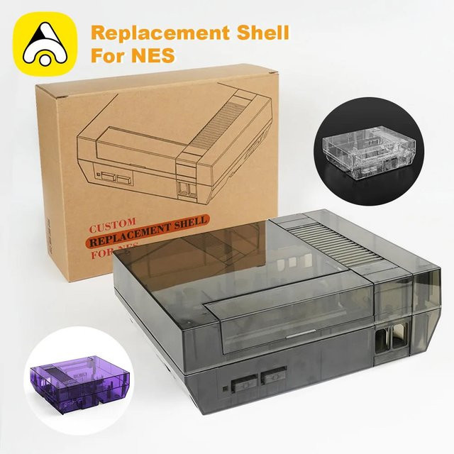 Ersatzschale für Nintendo NES Konsole in Transparent Purple als Schutzhülle für dein Retro Gaming Zubehör - Bild 1