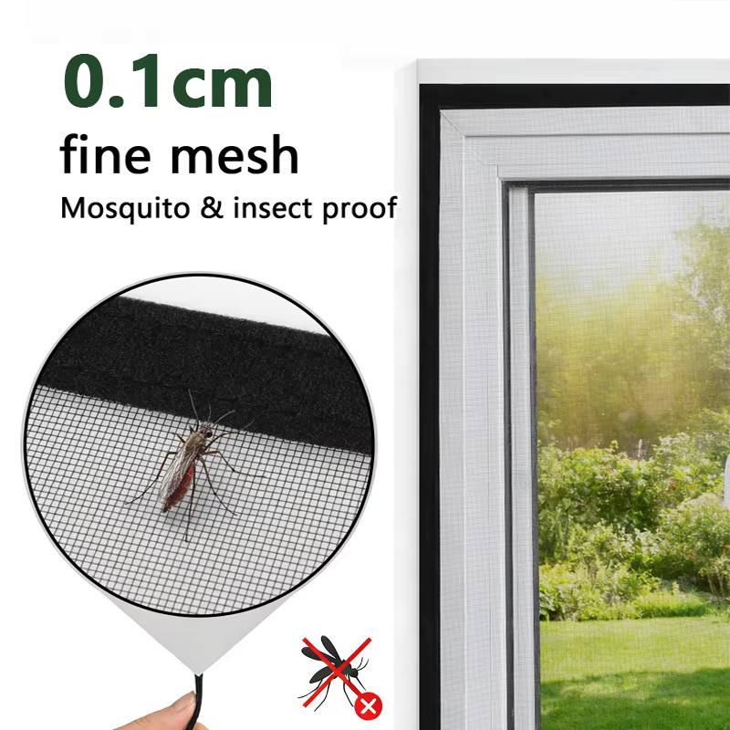 TranquilTouch Insektennetz-Set Schwarz mit Reißverschluss und Klettverschluss zur einfachen Installation - Bild 3
