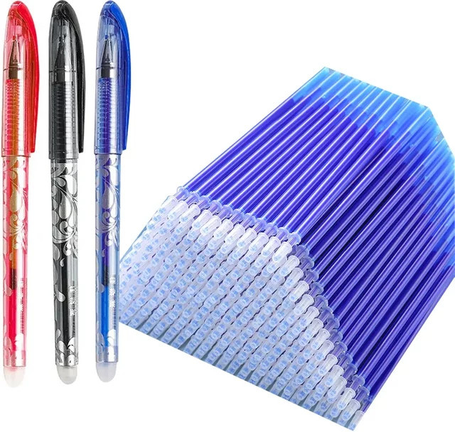 52er Set löschbare Gel-Stift-Refills mit 0,5 mm Spitze in Blau und Schwarz - Bild 1