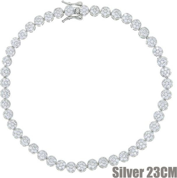 Wucifang Jewelry Fußkettchen, Silberfarben, Zirkonia, Damen, 23cm - Bild 1