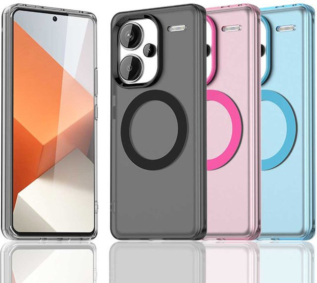 Magnetische kabellose Schutzhülle für Xiaomi Redmi Note 13 12 Pro 14C 13C A3 A5 in Candy Farben - Bild 1