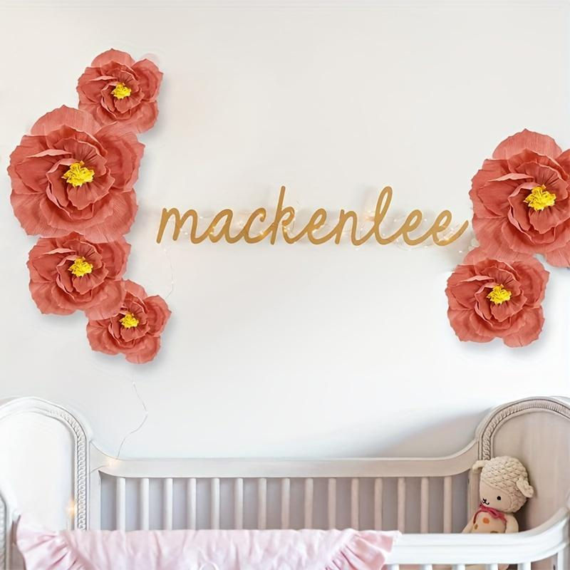 6er Set SZ-JZQ künstliche 3D Papierblumen in Orange zur Wanddekoration für Hochzeit und Geburtstag - Bild 3