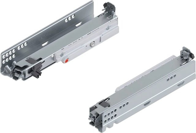 Blum Movento Vollauszug Tip On 760H2700T, Nennlänge: 270 mm, Belastbarkeit bis 40 kg, Farbe: Silber - Bild 1