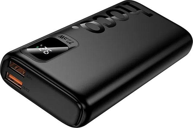HOCO J158 Pro Externe Batterie mit 10000mAh, 22,5W, QC + PD, Anschlüsse: 1 x USB-C, 2 x USB-A und Micro-USB, Schwarz - Bild 1