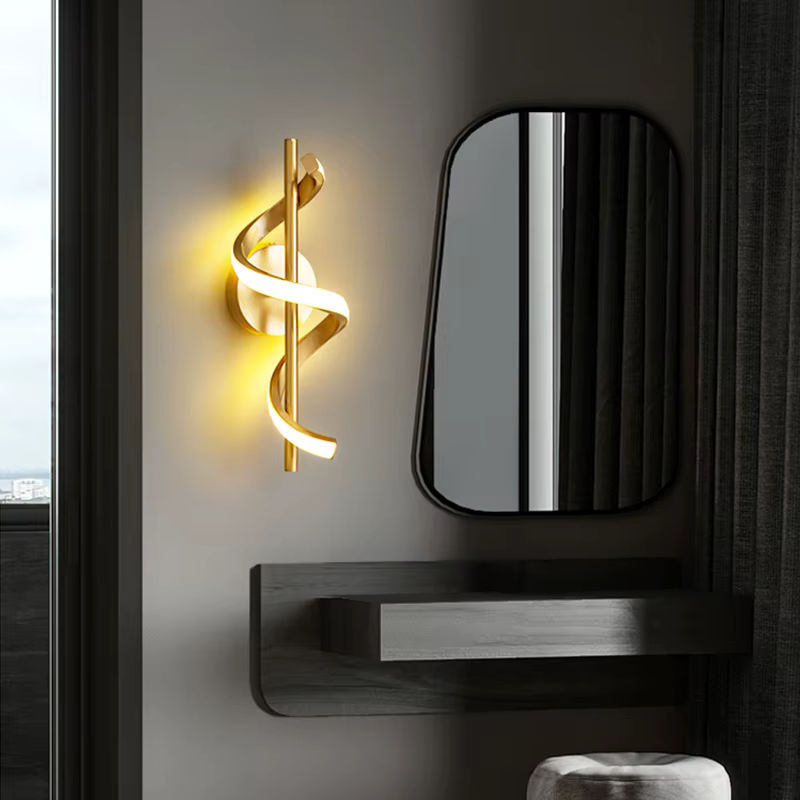 Lyfs LED Wandlampe im Nordic Design für Wohnzimmer und Schlafzimmer, Gold/Messing, Warmweiß - Bild 2