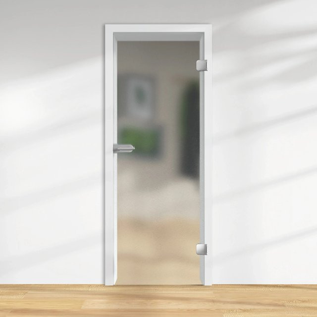 Skyscope Glasdrehtür ESG Strukturglas Chinchilla DIN Rechts H x B x T: 197,2 x 70,9 x 0,8 cm - Bild 1