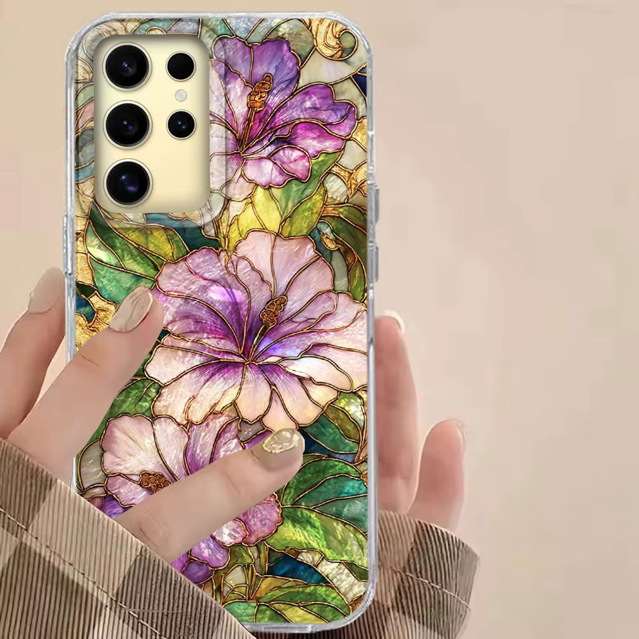 INS Luxus-Handyhülle mit Blumenmuster-Design für Samsung Galaxy S26 S25 S24 S23 S22 Plus S21 S20 FE Ultra in Multicolour - Bild 2