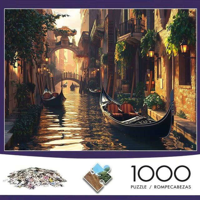 AZNM Venedig Canal Sunset Puzzle, 1.000 Teile - Bild 1