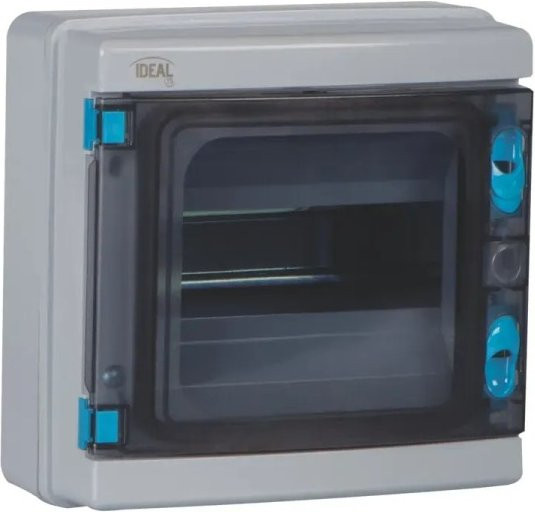 Kanlux Verteiler Sicherungskasten KDB IP65 Aufputz aus ABS-Kunststoff, Grau, 8-Module - Bild 1