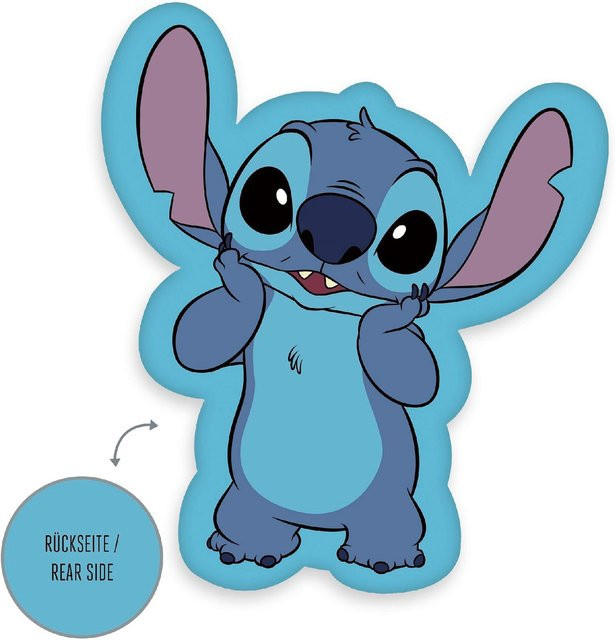 Herding Disney Kissen Stitch, Blau, B: 23 cm, H: 35 cm - Bild 1