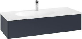 V&B Waschtischunterschrank Antao mit Auszugbeleuchtung in Lackoptik, B/T/H: 118,8 x 25,6 x 49,3 cm - Bild 1