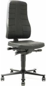 bimos Arbeitsstuhl All-In-One Highline in Schwarz mit Rollen, PU-Schaum und Sitztiefenverstellung - Bild 1