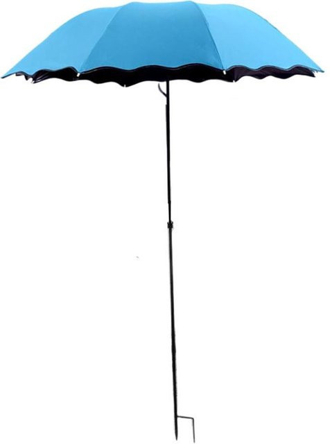 Kanisa Pflanzenschirm mit Metallpfahl in Blau, faltbarer Pflanzensonnenschutz für Garten und Balkon, Höhe: 95 cm - Bild 1