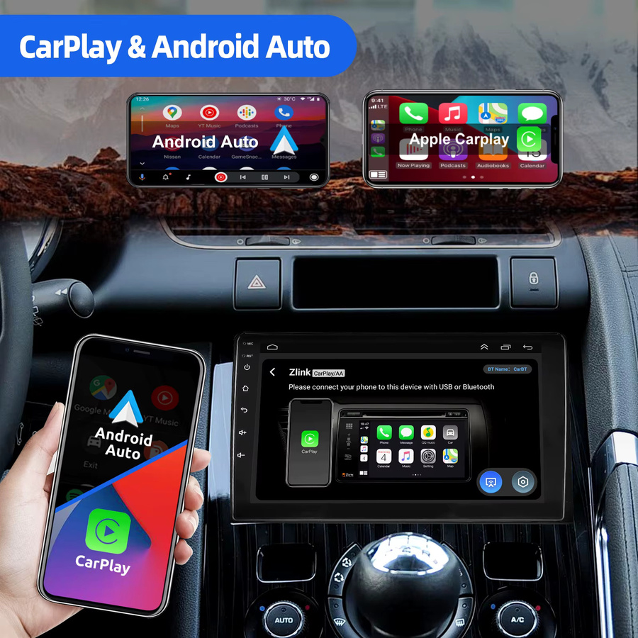 ESSGOO Android 15 Autoradio mit 9 Zoll Display für Peugeot 3008 5008 (2009-2016), 4+64 GB, Schwarz, GPS Navigation, WiFi, Wireless CarPlay, Android Auto, Bluetooth, CANBUS und Lenkradsteuerung - Bild 4