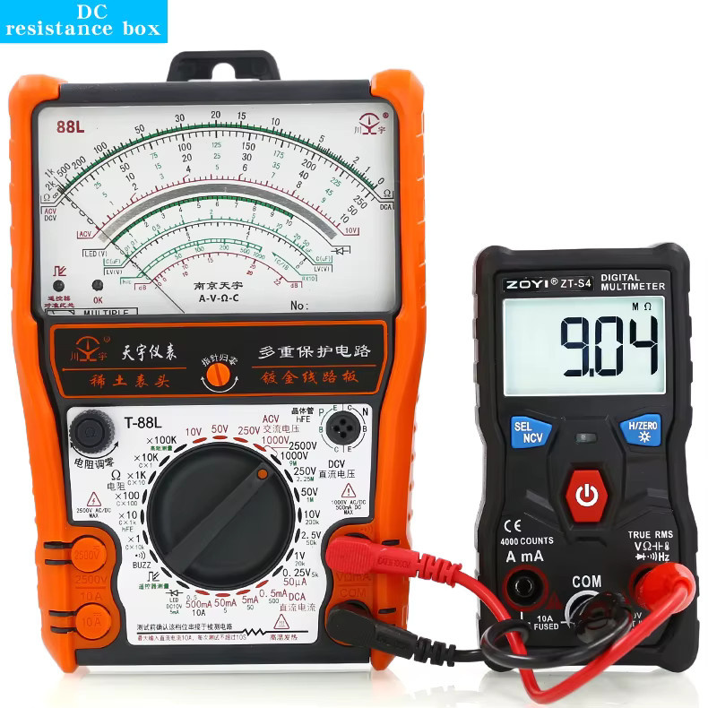NJTY 88L Mechanisches Multimeter mit externem Magnetzeiger in Orange, Hochpräzises Universalmessgerät mit Anti-Burn-Schutz - Bild 4