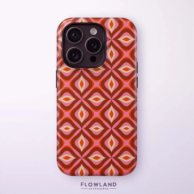 Luxuriöse Handyhülle von Potdemiel mit Blumenmuster-Design für iPhone und iOS in Multicolour - Bild 1
