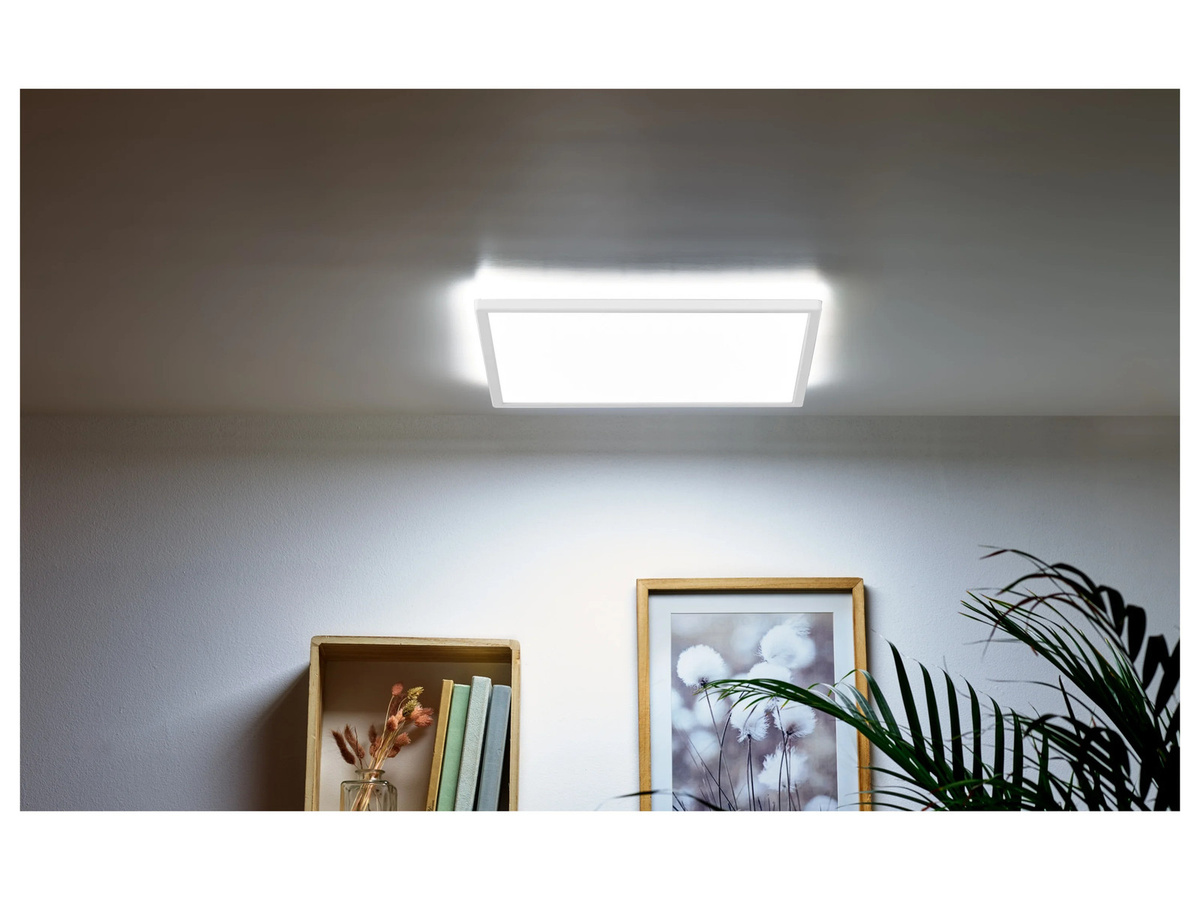 LIVARNO HOME LED Panel Slim Quadrat in Weiß mit CCT, Backlight und Fernbedienung - Bild 2