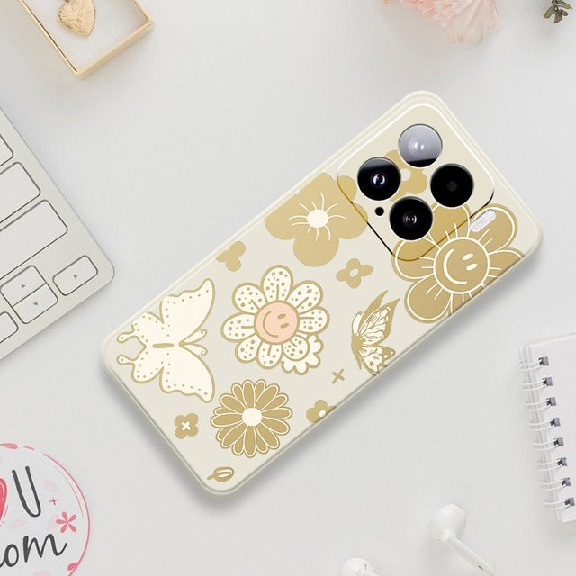 Handyhülle mit Blumen- und Schmetterlingsdesign für Xiaomi Mi 15 Ultra, Mi 14T, 13T, 12T, 11T Pro und Mi 13T Pro - Bild 1