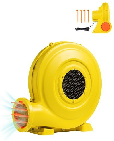 VEVOR Elektrischer Luftgebläse für Hüpfburgen und Wasserrutschen, 870W/950W, 1.3 HP, 3300RPM, Gelb - Bild 1