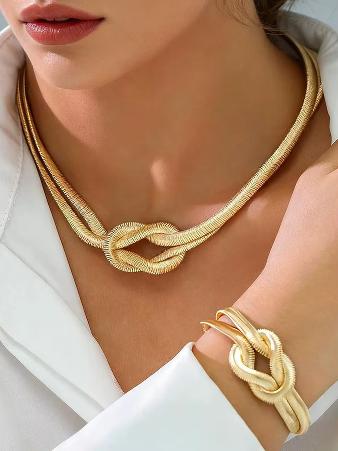 DAIPAN Schmuck-Set Halskette und Armband, Gold, Damen - Bild 2