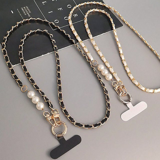 DYM Crossbody Perlen-Handylanyard für Damen in Schwarz - Bild 1
