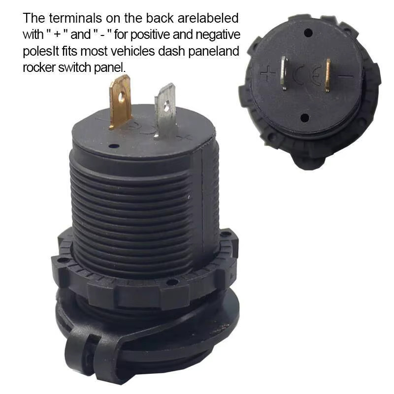 ONEGOL Dual-USB-Schnellladeadapter für Auto, Motorrad und Boot, wasserdichte Ladebuchse mit USB-A, 12/24 V, 5 V, 4,2 A, in Schwarz und Blau - Bild 5