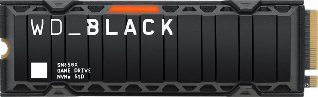 Western Digital WD Black SN850X NVMe M.2 SSD mit Kühlkörper, 2 TB, Schwarz - Bild 1