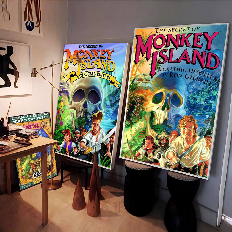 Selbstklebendes Kunstposter Potdemiel Das Geheimnis der Affeninsel Wanddekoration Multicolor - Bild 2