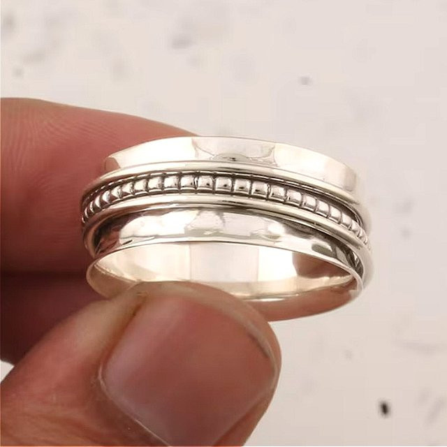 YoYo Ring, Kupfer, Silber, Vintage, Unisex - Bild 1