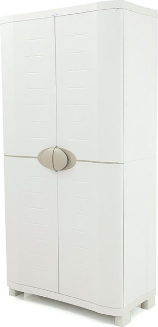 Intergard Kunststoffschrank grau mit 4 Einlagen, Höhe: 184 cm, Breite: 90 cm - Bild 1
