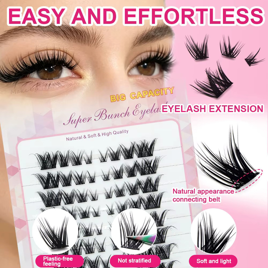 MUYD Segmentierte Wimpern, natürlich, Unisex - Bild 2