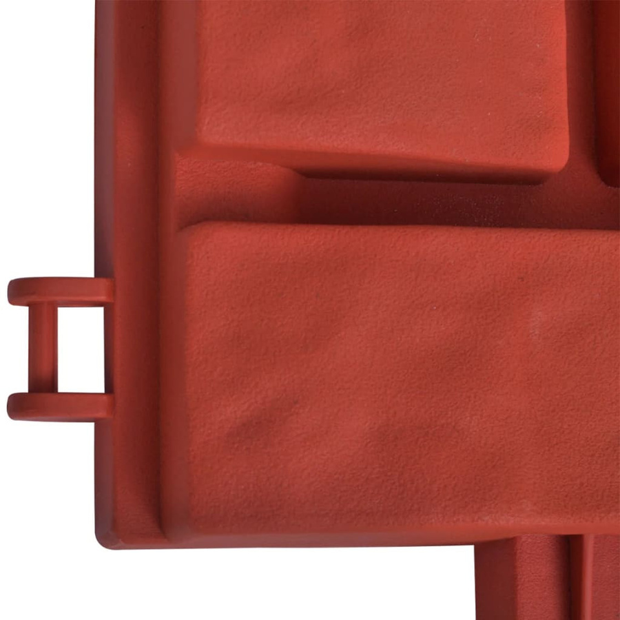 vidaXL Rasenkanten in Rot im Backstein-Design aus Polypropylen, 11 Stück - Bild 4