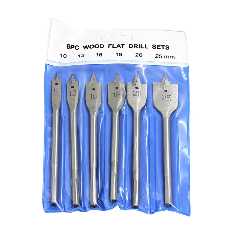 6-teiliges JCD Set aus dreizackigen Flachbohrern mit sechseckigem Griff in Silber für die Holzbearbeitung - Bild 3