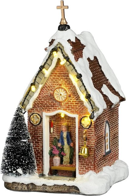 Luville Weihnachtsdorf Miniatur-Kapelle mit Maria in Multicolor, H x B x T: 17 x 10 x 9,5 cm - Bild 1