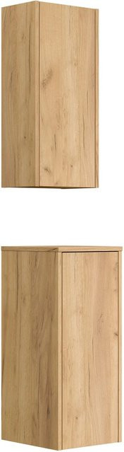 Posseik Badschrank-Set Limes 2-teilig zur Wandmontage in Eiche Gold mit Soft-Close-Türen - Bild 1