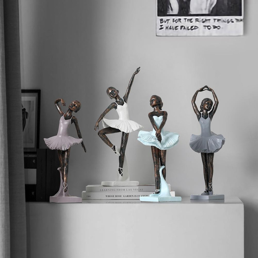 Schwarze Ballett-Retro-Ornamente aus Kunstharz zur Dekoration für Wohnzimmer und Schränke - Bild 2
