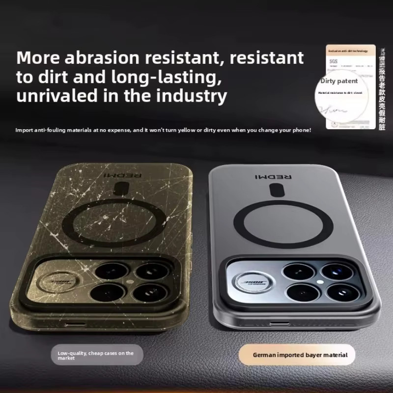 Mattierte transparente Schutzhülle für Xiaomi Poco F8Pro und Poco F8Ultra mit magnetischer Aufladung und stoßfestem Airbag-Schutz, Schwarz - Bild 2