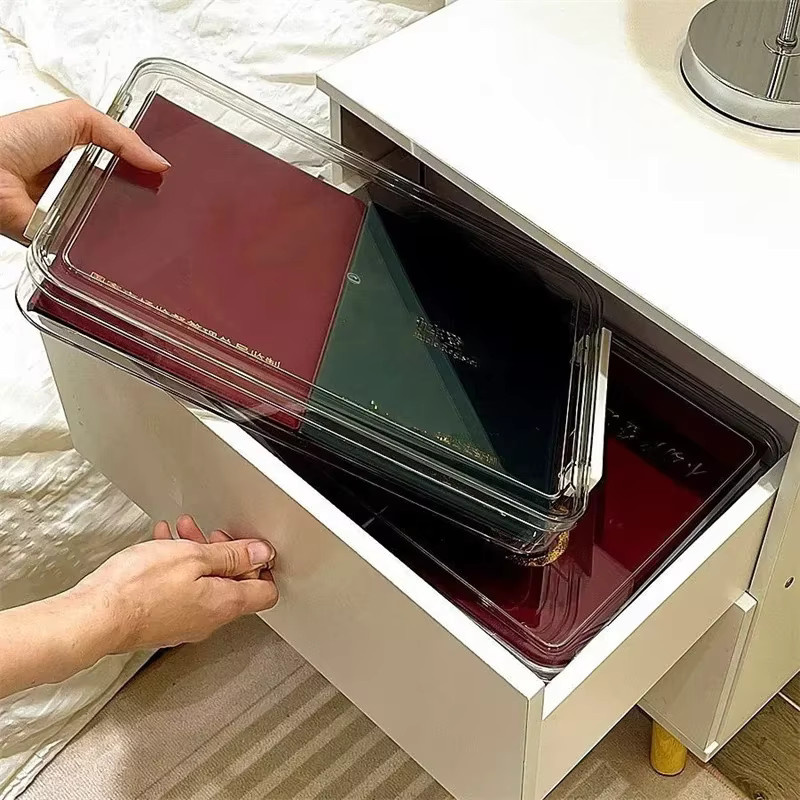 Transparente A4 Papier-Organisationsbox aus Kunststoff zur Aufbewahrung von Dokumenten und Zertifikaten - Bild 3