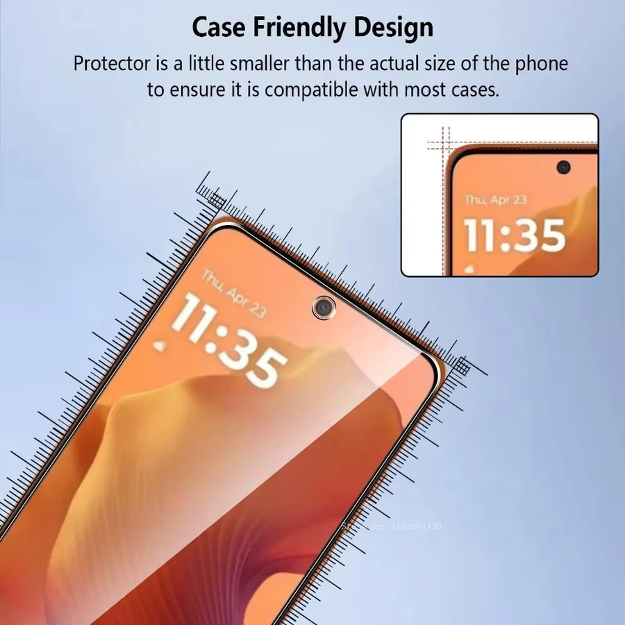 3er-Pack Displayschutzfolie aus gehärtetem Glas für Motorola Moto G15, G15 Power, G14 und G13 Serie, transparent, 9H HD Klarheit - Bild 2