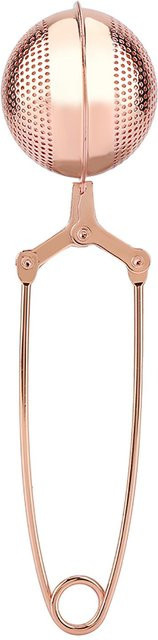 Tragbarer Tee-Ei-Filter von mfySpace aus Edelstahl in Beige und Gold mit Griffen - Bild 1