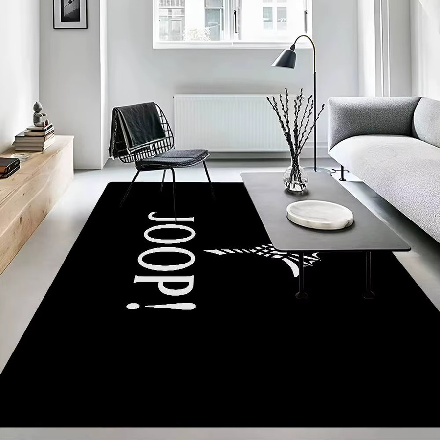 Joop Flurteppich mit Grafikprint, schwarz, rutschfest und waschbar, B/T: 60 x 40 cm - Bild 5