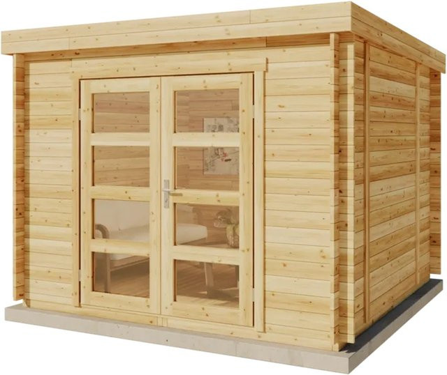 Alpholz Gartenhaus Set Paloma Sol Naturbelassen mit Dacheindeckung und Fußboden B/T: 304 x 304 cm - Bild 1