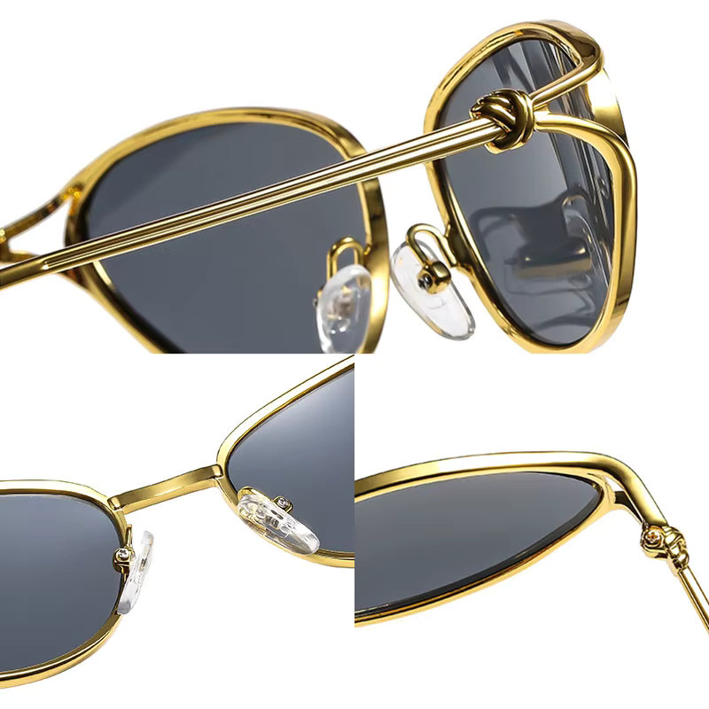 SHAUNA Sonnenbrille Cateye, Metall, Gold, Vollrand - Bild 3