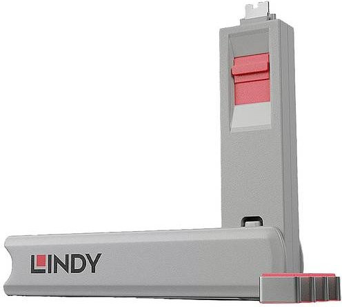 Lindy USB-C Port Blocker 4er Set in Pink mit Schlüssel 40425 - Bild 1