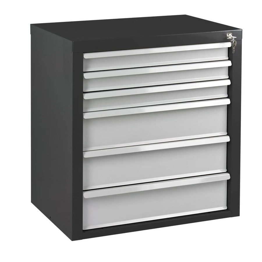 PROREGAL Schubladenschrank Kobra mit 6 Schubladen in Anthrazitgrau und Lichtgrau, H x B x T: 75 x 70 x 43,5 cm - Bild 2