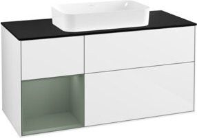 V&B Waschtischunterschrank Finion mit Wandbeleuchtung, Farbe: Weiß lackiert, Breite: 120 cm, Tiefe: 50,1 cm, Höhe: 50,1 cm - Bild 1