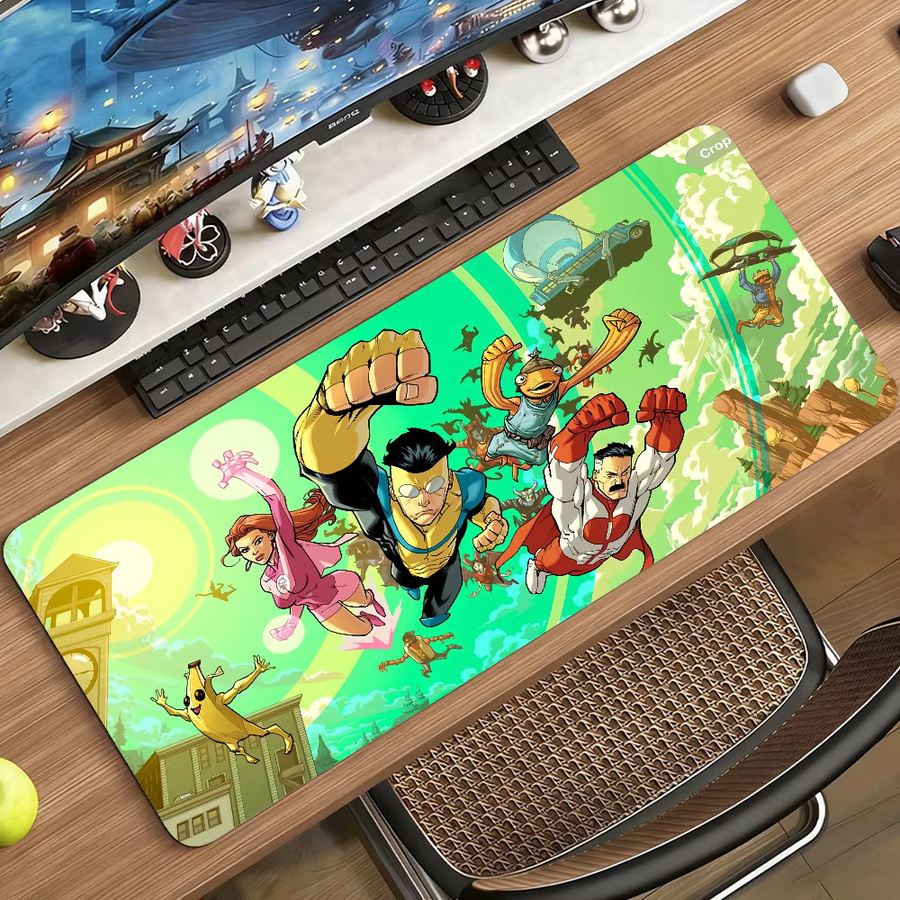 Cartoon I-InvincibleS Mauspad rutschfeste Schreibtischunterlage aus Gummi in Multicolour für PC und Laptop - Bild 3