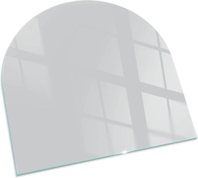 Tulup Glasplatte für Kaminöfen in Grau, Halbkreis, B/T: 100 x 100 cm - Bild 1
